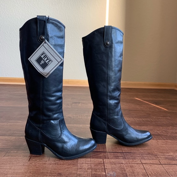 Frye Shoes - Frye rugged black leather 6.5B pull on riding boot